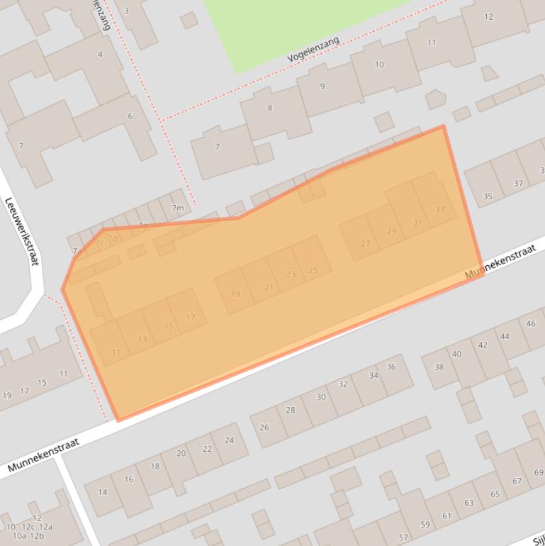 Kaart van postcodegebied 5711BE.