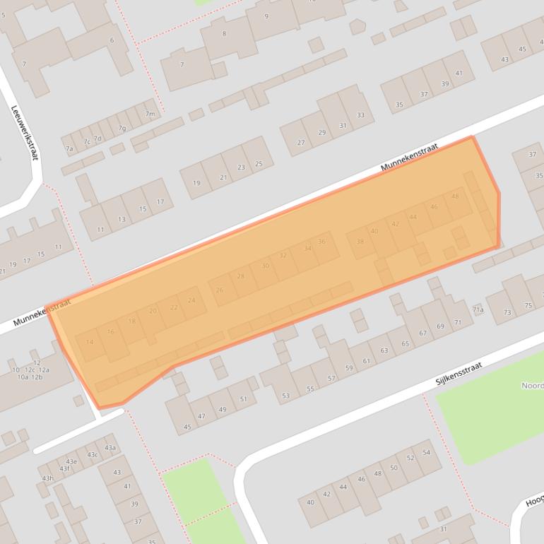 Kaart van postcodegebied 5711BH.