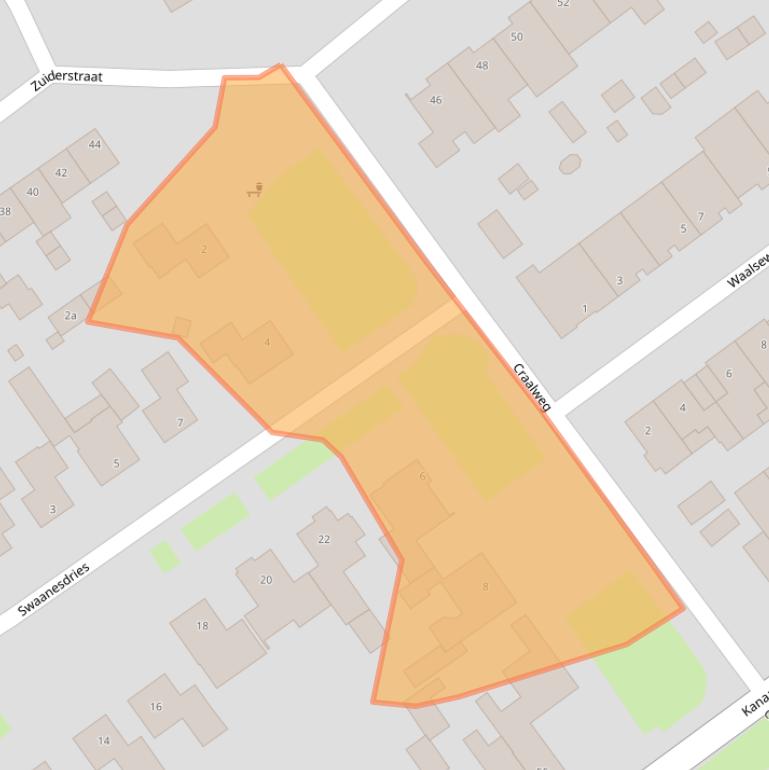 Kaart van postcodegebied 5711BR.