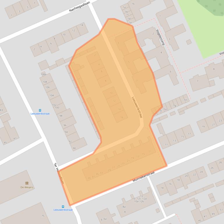 Kaart van postcodegebied 5711CB.