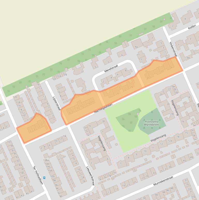 Kaart van postcodegebied 5711CE.