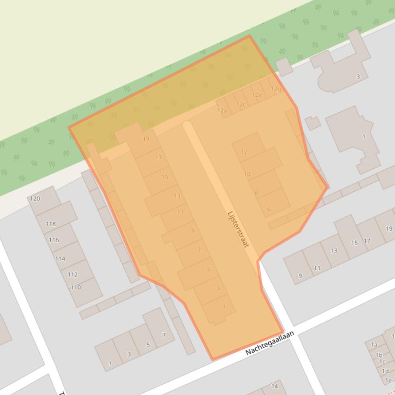 Kaart van postcodegebied 5711CH.