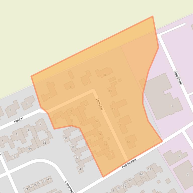 Kaart van postcodegebied 5711CL.