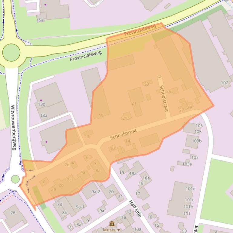 Kaart van postcodegebied 5711CP.