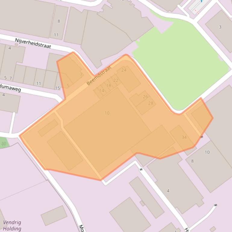 Kaart van postcodegebied 5711CV.