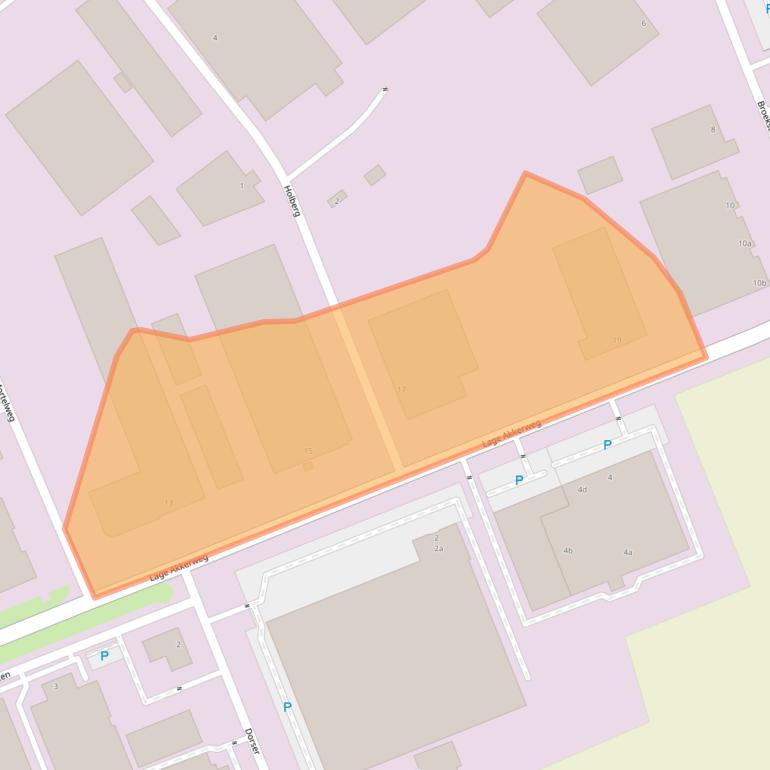 Kaart van postcodegebied 5711DD.