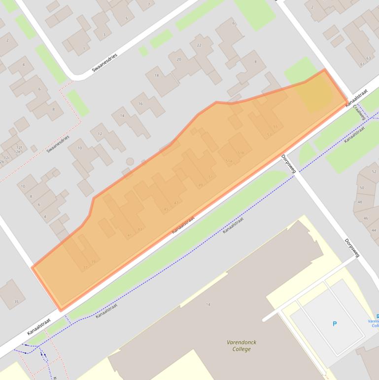 Kaart van postcodegebied 5711EE.