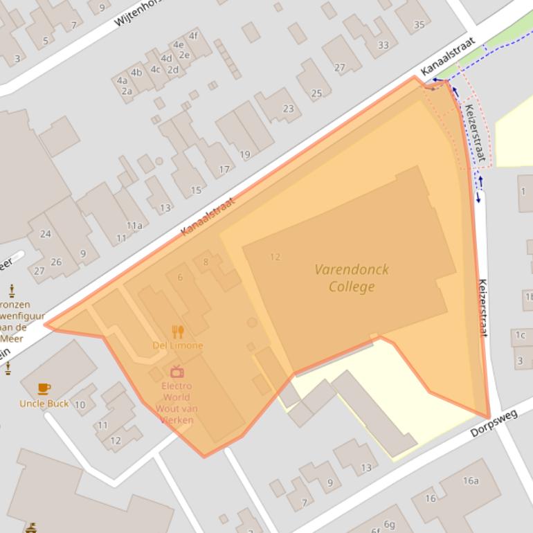 Kaart van postcodegebied 5711EH.