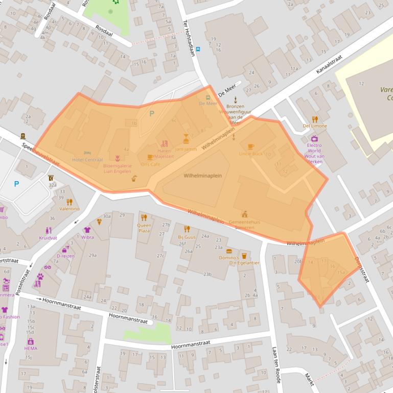 Kaart van postcodegebied 5711EK.