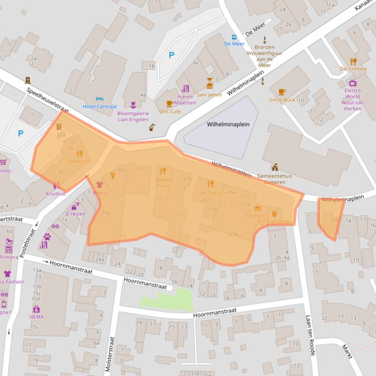 Kaart van postcodegebied 5711EL.
