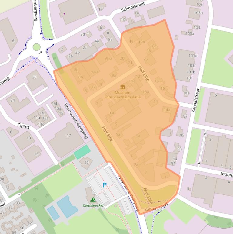 Kaart van postcodegebied 5711ES.