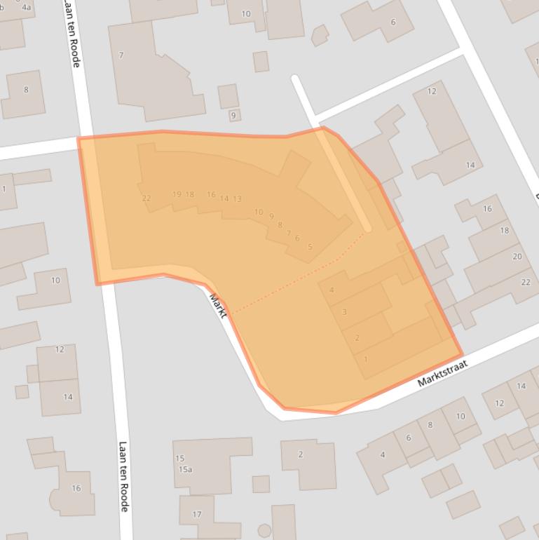 Kaart van postcodegebied 5711GD.