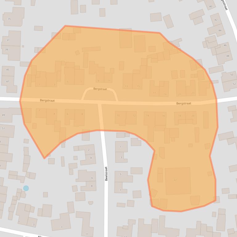 Kaart van postcodegebied 5711GG.