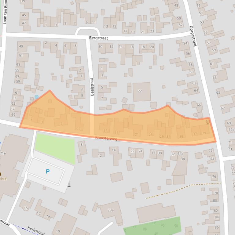 Kaart van postcodegebied 5711GJ.
