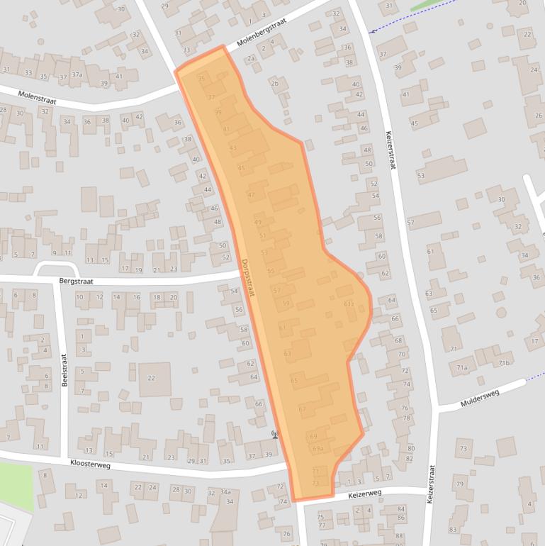 Kaart van postcodegebied 5711GM.
