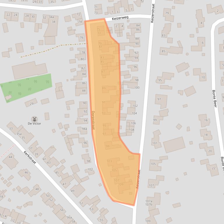 Kaart van postcodegebied 5711GN.