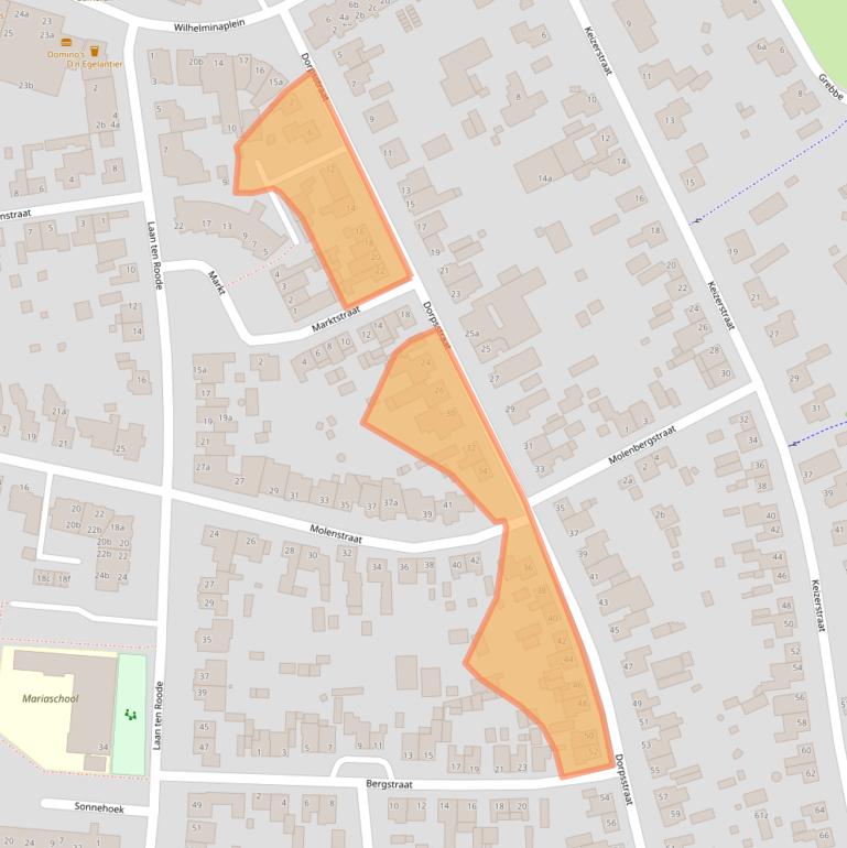 Kaart van postcodegebied 5711GP.