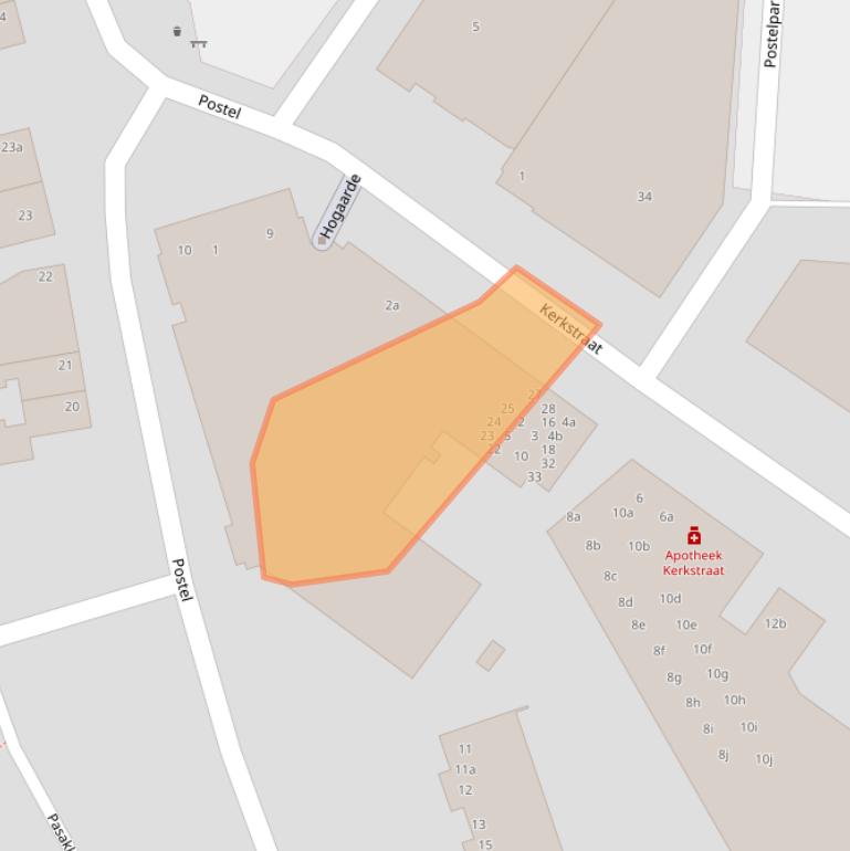 Kaart van postcodegebied 5711JD.