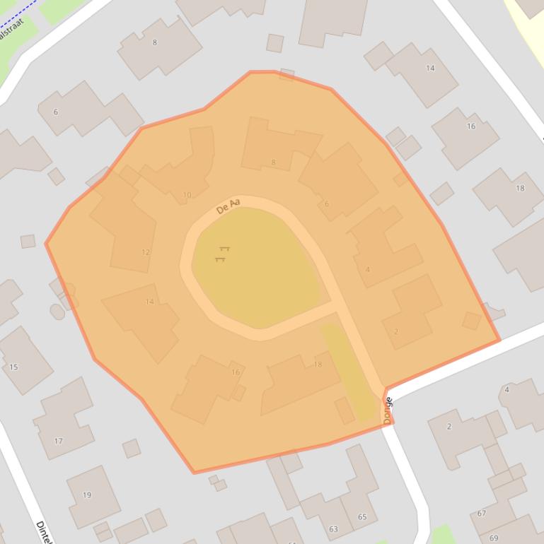 Kaart van postcodegebied 5711KA.