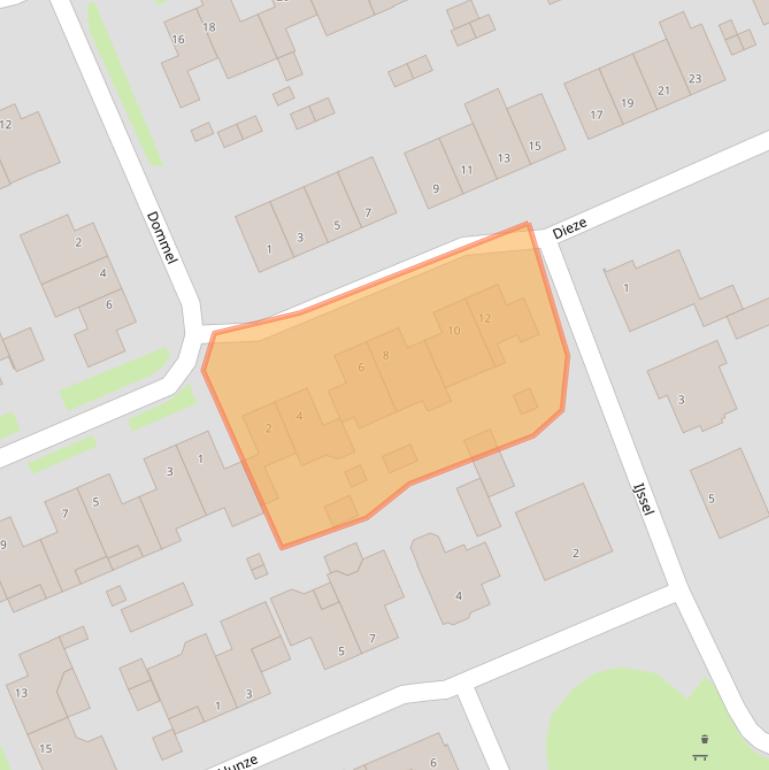 Kaart van postcodegebied 5711KD.