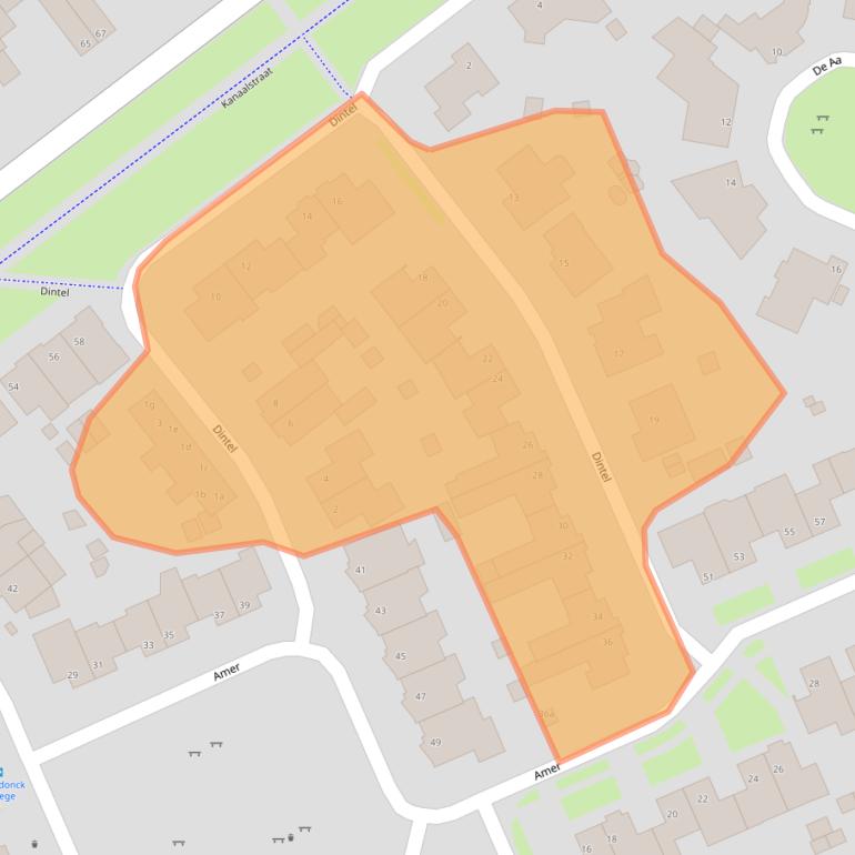 Kaart van postcodegebied 5711KE.