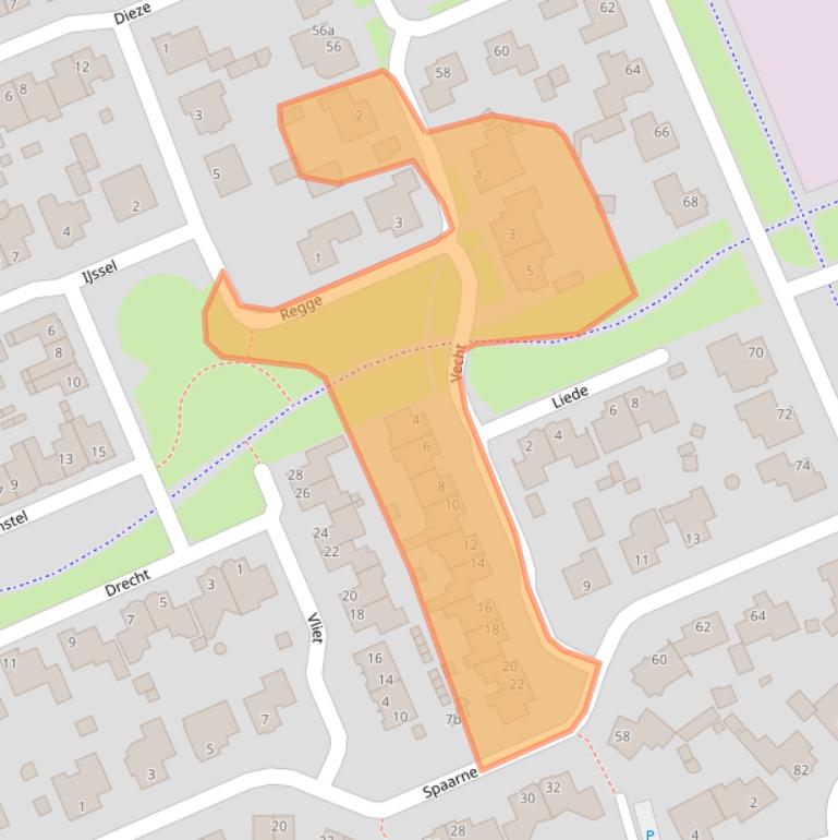 Kaart van postcodegebied 5711KN.