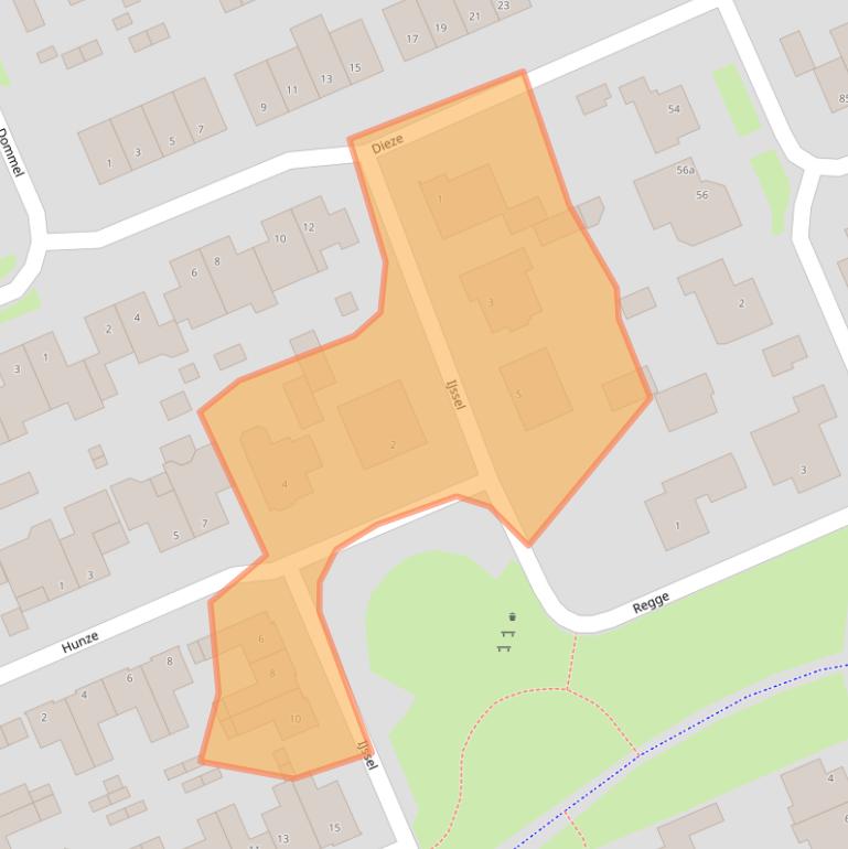 Kaart van postcodegebied 5711KP.