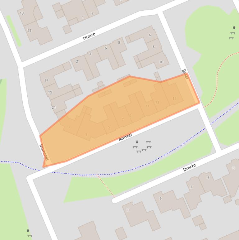 Kaart van postcodegebied 5711LA.