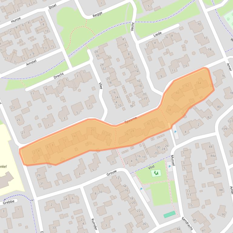 Kaart van postcodegebied 5711LB.