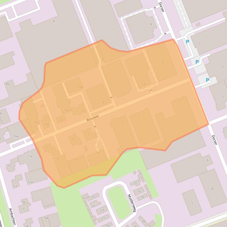 Kaart van postcodegebied 5711LD.