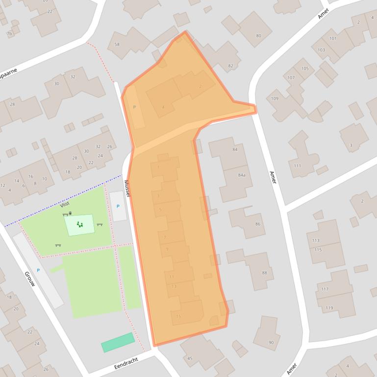 Kaart van postcodegebied 5711LK.