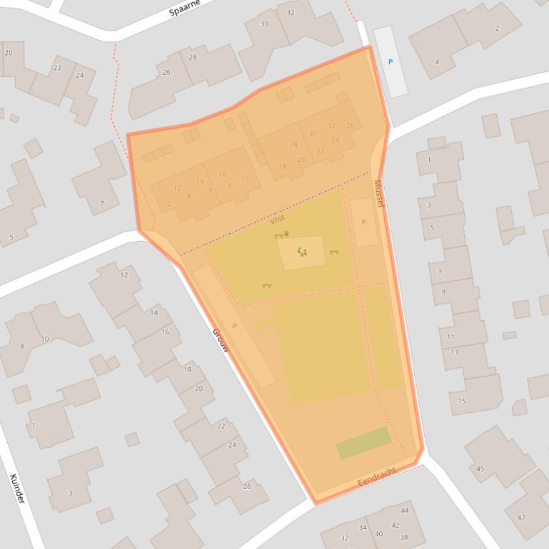 Kaart van postcodegebied 5711LL.