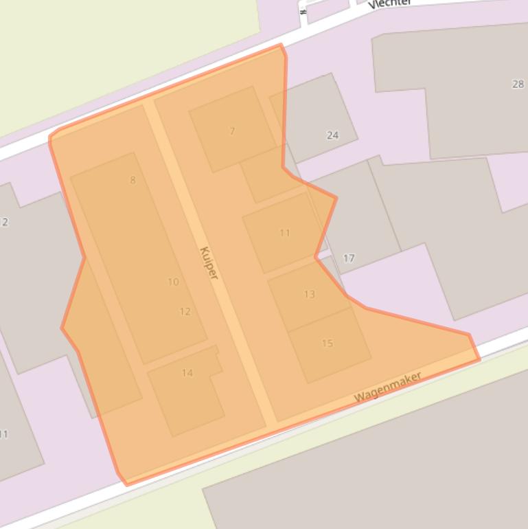 Kaart van postcodegebied 5711LV.