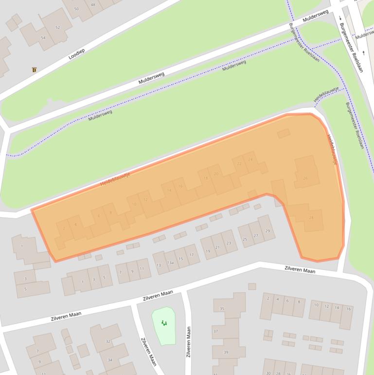 Kaart van postcodegebied 5711NJ.