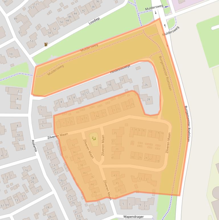Kaart van postcodegebied 5711NK.