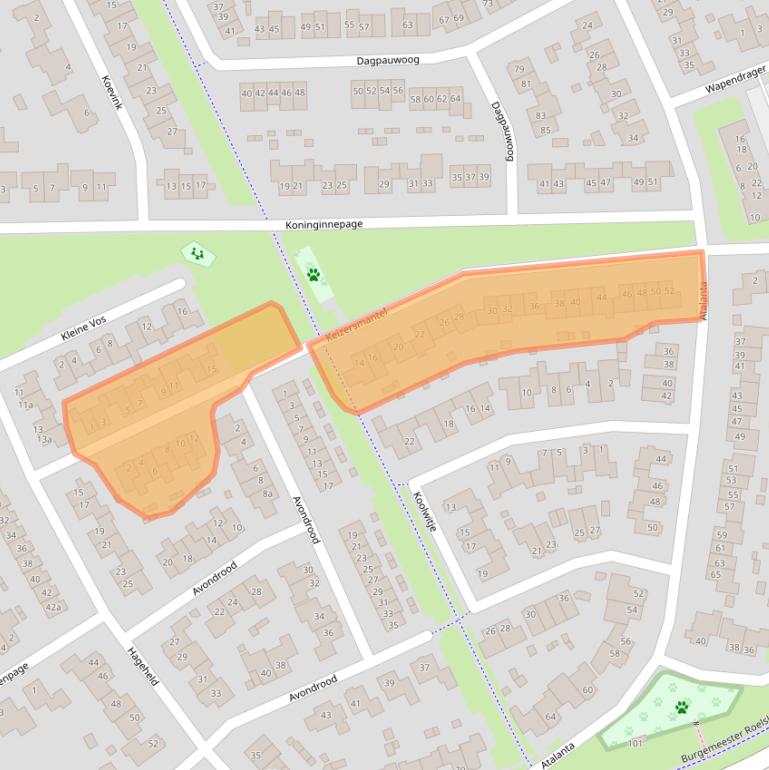 Kaart van postcodegebied 5711NM.