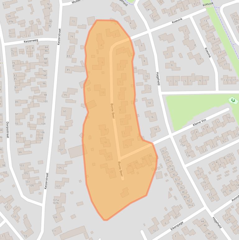 Kaart van postcodegebied 5711NR.
