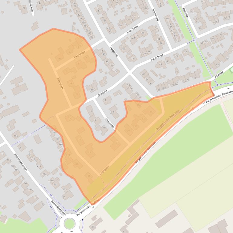 Kaart van postcodegebied 5711NV.