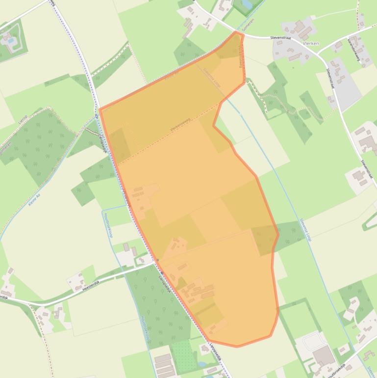 Kaart van postcodegebied 5711PS.