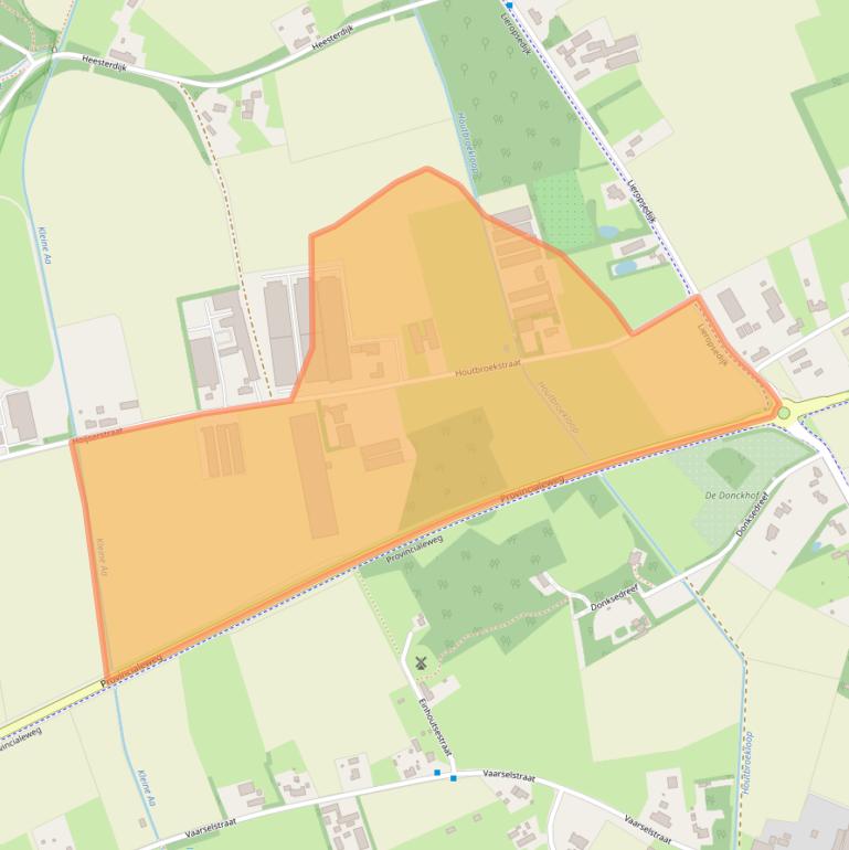 Kaart van postcodegebied 5711PT.