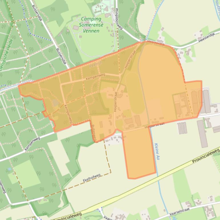 Kaart van postcodegebied 5711PV.
