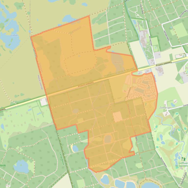 Kaart van postcodegebied 5711RJ.
