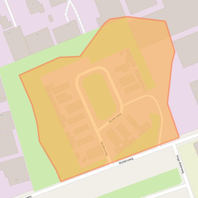 Kaart van postcodegebied 5711TP.