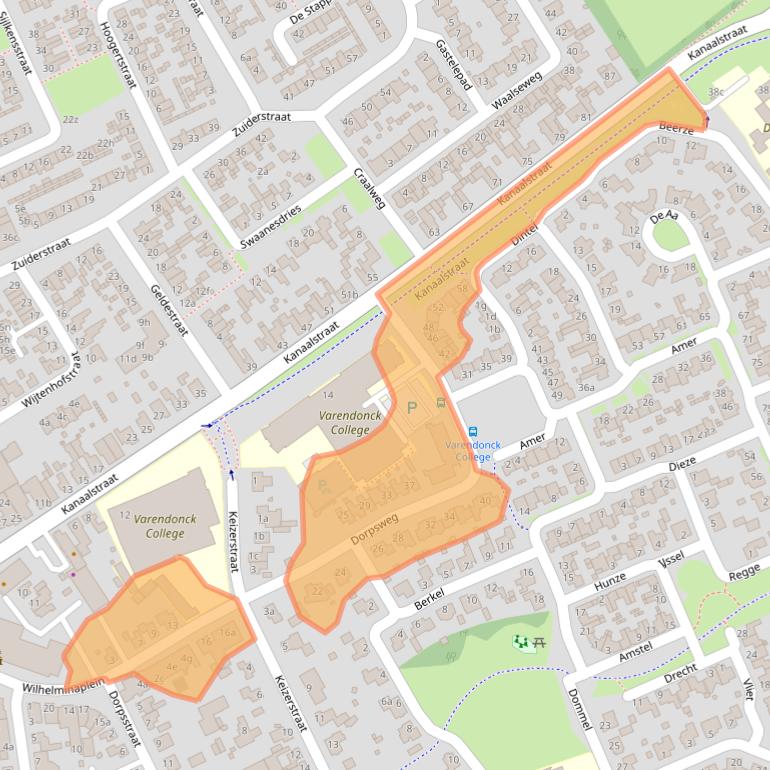 Kaart van postcodegebied 5711TS.