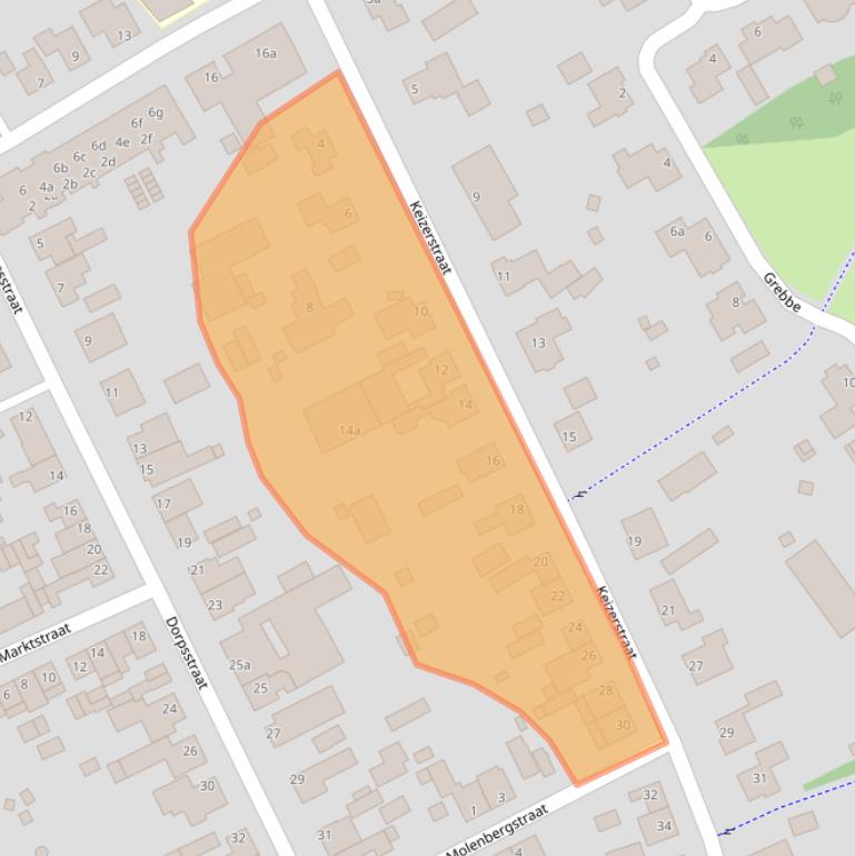 Kaart van postcodegebied 5711TW.