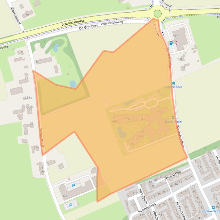 Kaart van postcodegebied 5711VG.