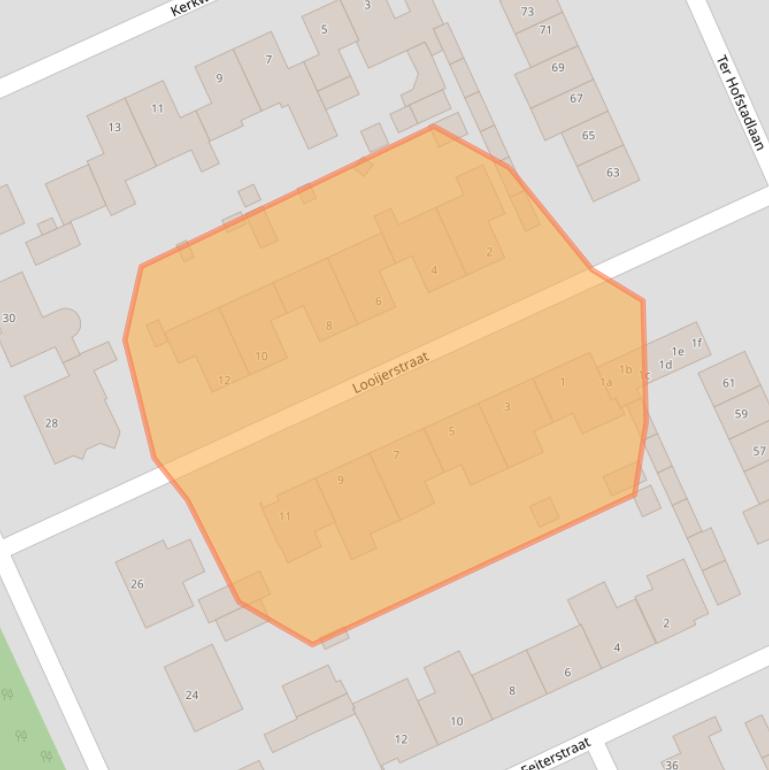 Kaart van postcodegebied 5711VJ.