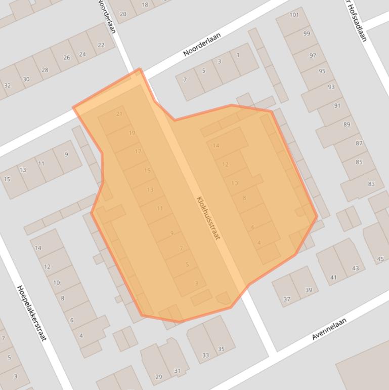 Kaart van postcodegebied 5711VL.