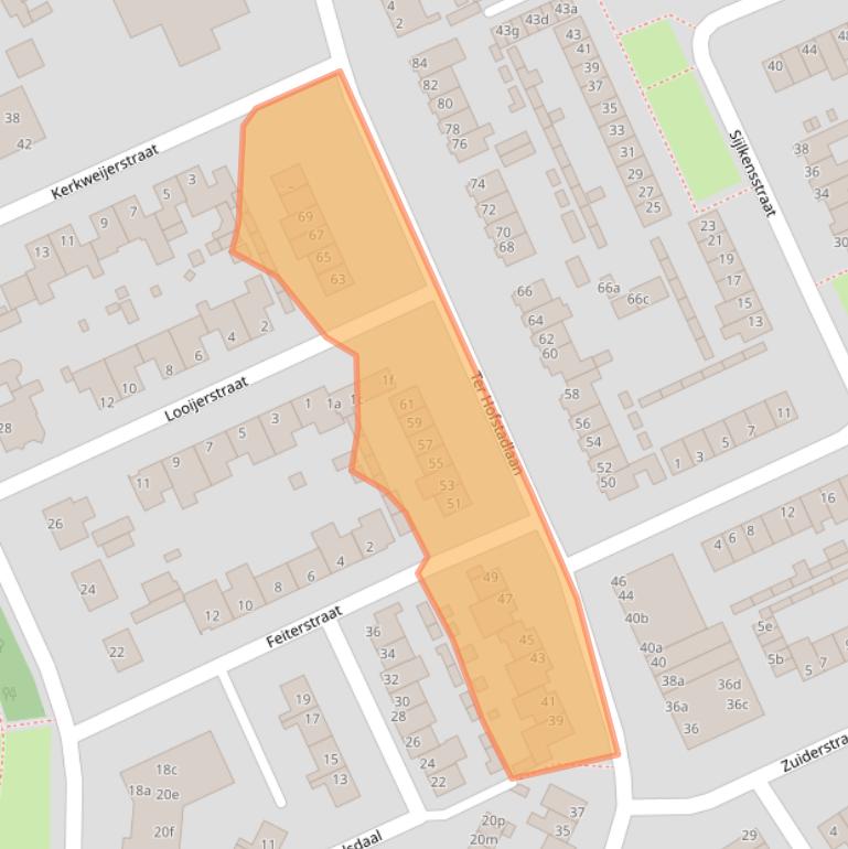 Kaart van postcodegebied 5711VT.