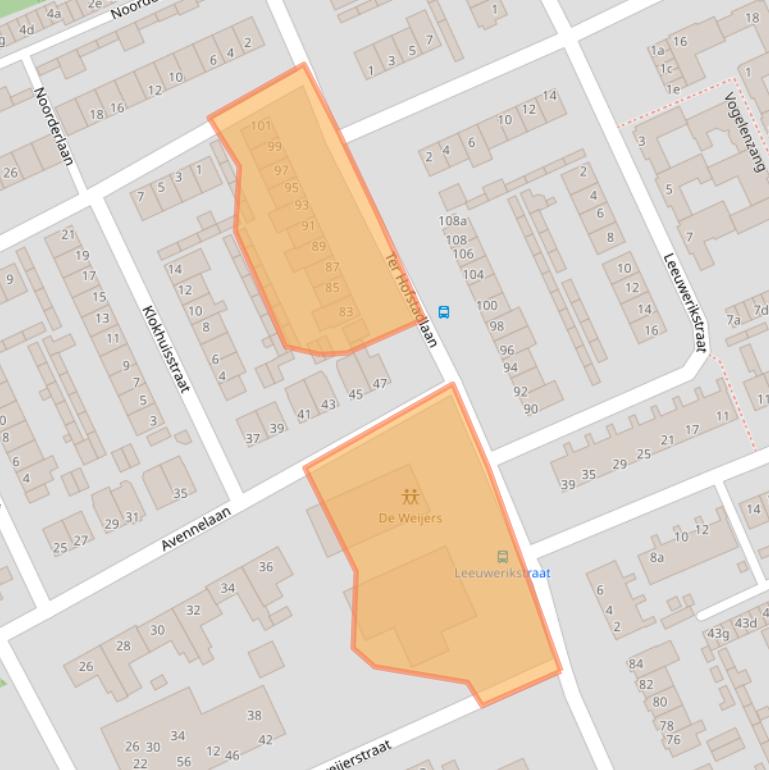 Kaart van postcodegebied 5711VV.